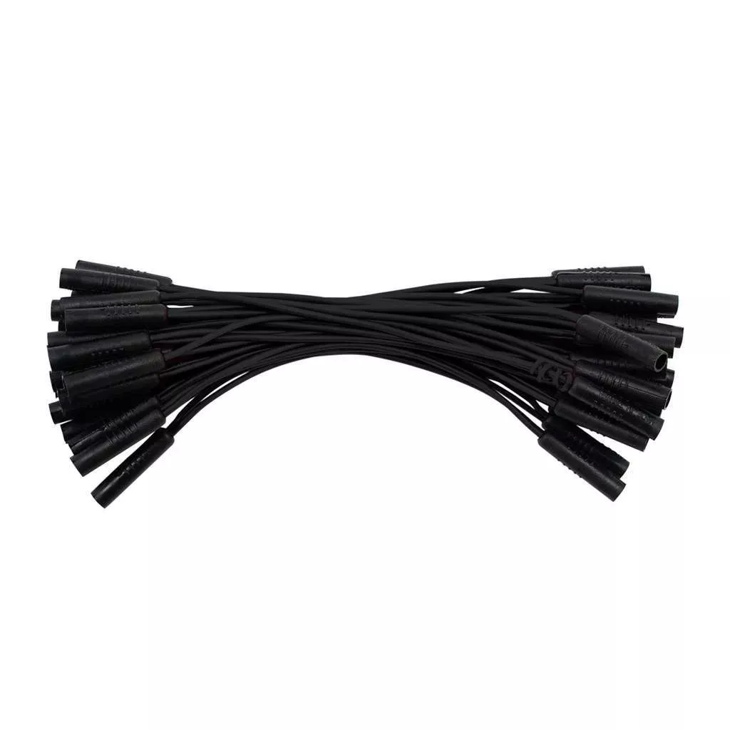 0.180″ Female Plug Black Wire Harness With 50 Plugs-6″ Lead (Bulk)