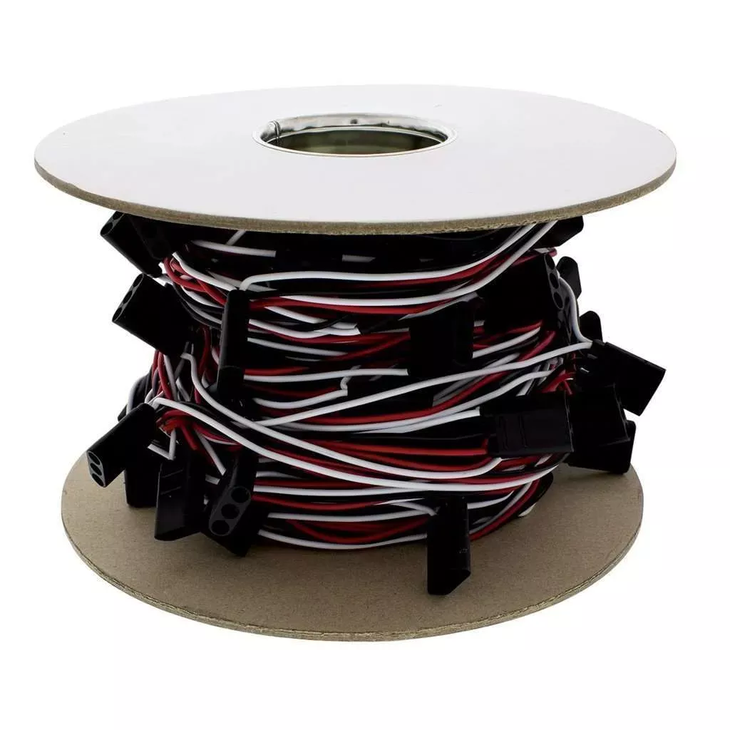 100 Count 3-Prong Female Bullet Plugs Wire Harness Roll – 98.5′ with 12″ Lead Between Plugs