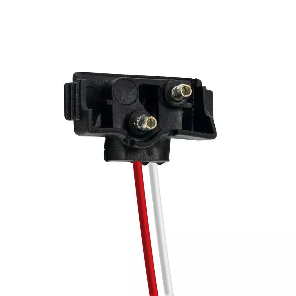 2 Wire Pigtail With 2 Prong Right Angle Plug – 12″ Lead (Single)