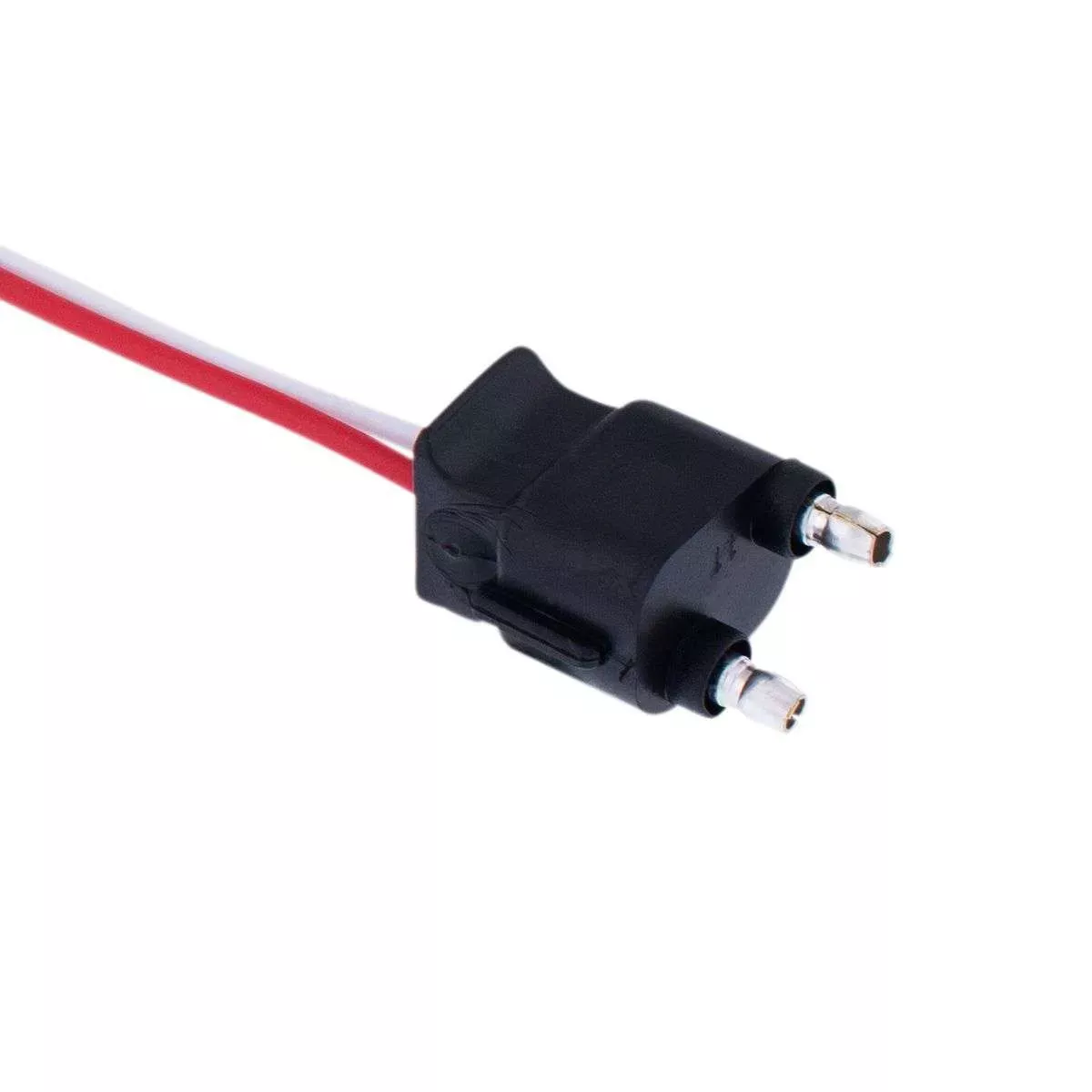 2 Wire Pigtail With 2 Prong Straight Plug – 12″ Lead (Single)
