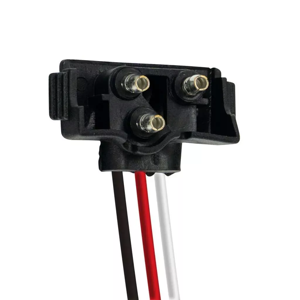 3 Wire Pigtail with 3-Prong Right Angle Plug – 12″ Lead
