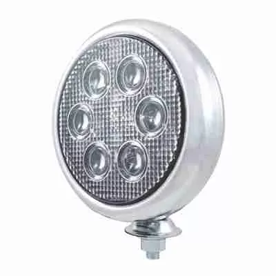 6 High Power LED 5″ Round Work Light With Chrome Housing