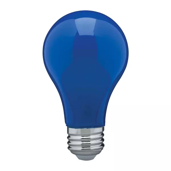 8W A19 LED Ceramic Blue Medium base 360 deg. beam spread 120V