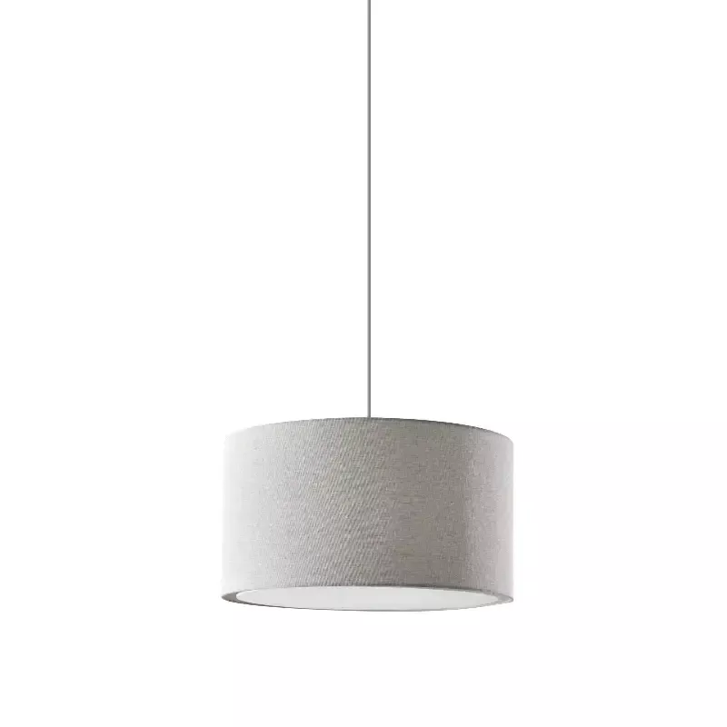 Adesso Harvest Large Drum Pendant White Textured Fabric White Textured Fabric (4003-02) - Customlampdesigns