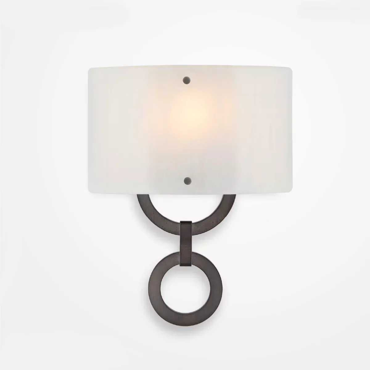 Carlyle Round Link Glass Wall Sconce
