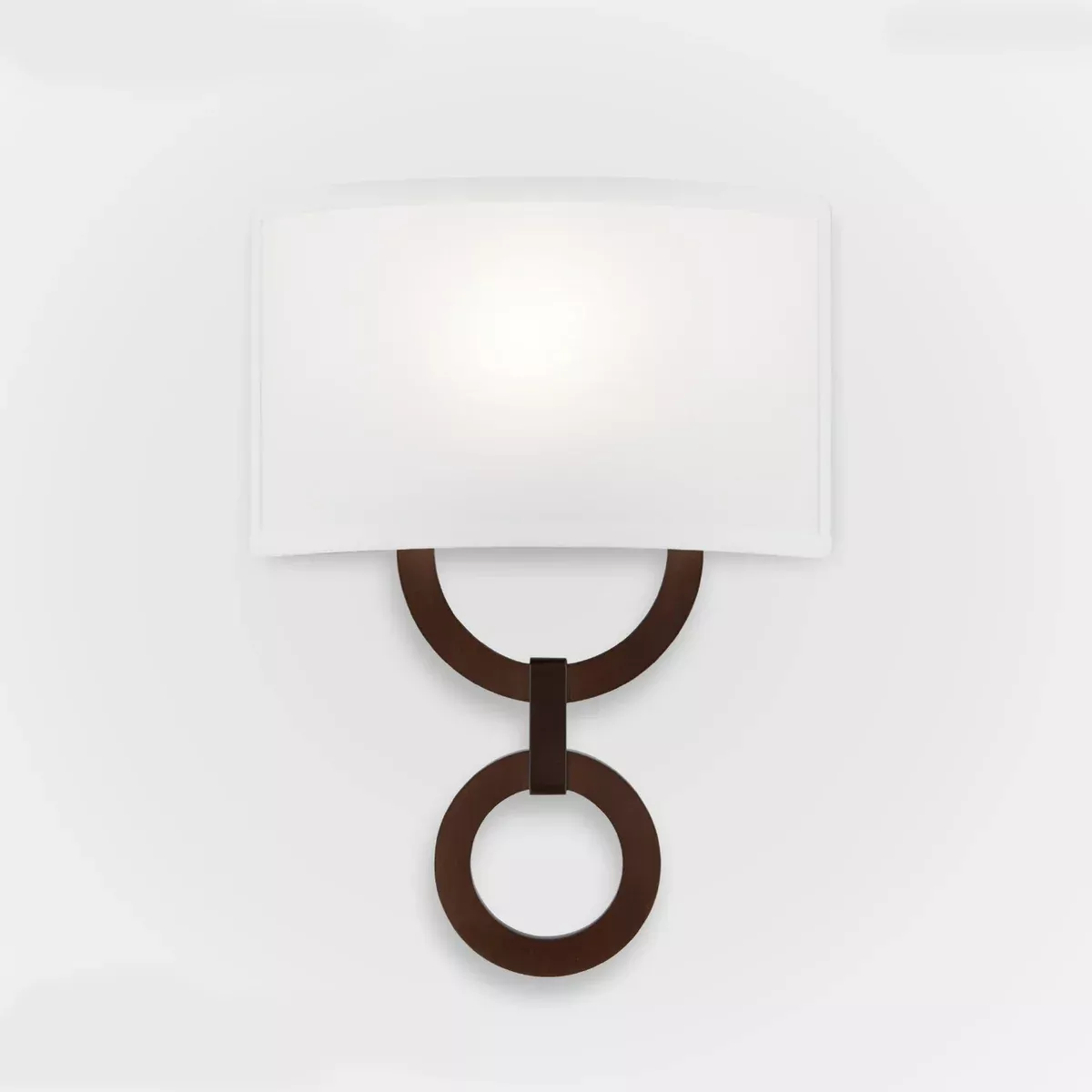 Carlyle Round Link Linen Wall Sconce