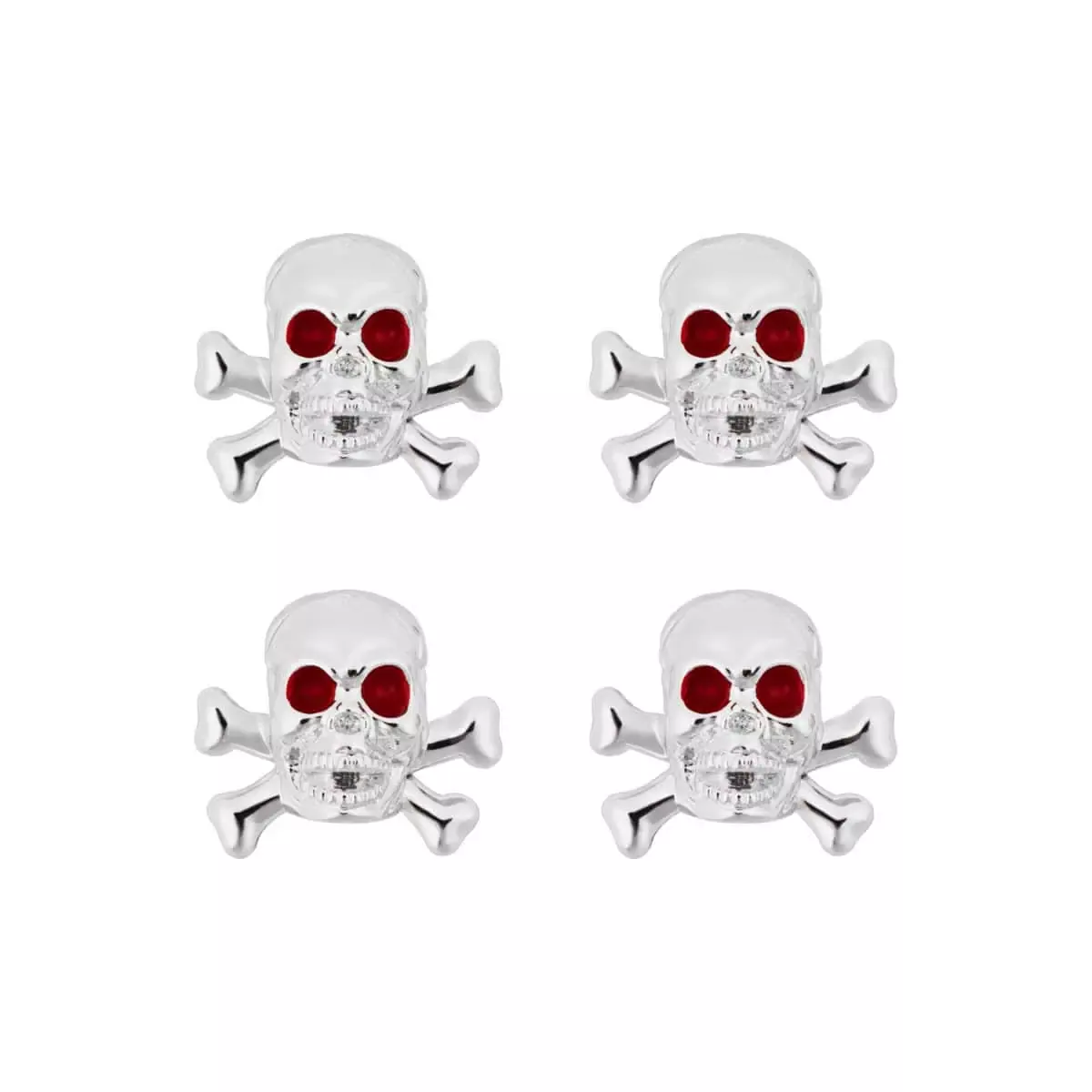 Chrome Skull Valve Caps (Set of 4)