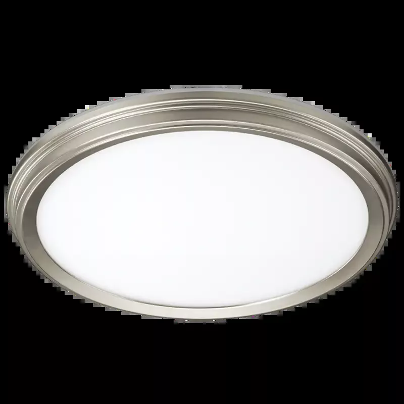 ETI FMNL-11IN-900LM-8-CP3-SV-TD-BN 11 Inch Snapfit Low Profile Flush Mount With 2000K Accent 3CCT Color 3000-5000K 900Lm 3000K 80 CRI Dimmable Brushed Nickel (56572114) - Customlampdesigns