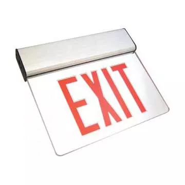 LED Edge-Lit Red Exit Sign with Battery Back-up