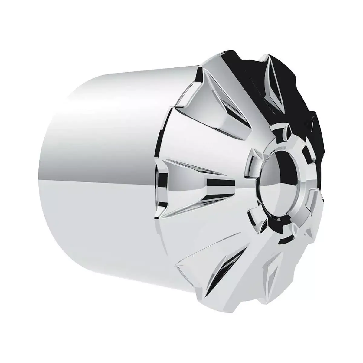 Rubicon Rear Axle Cover Kit With 33mm Thread-On Nut Covers-Chrome