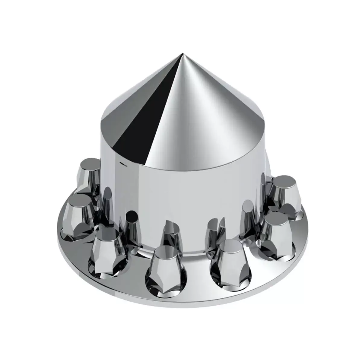 Spike Rear Axle Cover With 33mm Flat Top Thread-On Nut Covers – Chrome