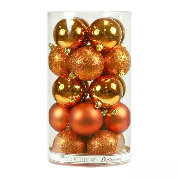 Vickerman 10 in. Burnished Orange Ball Christmas Ornament
