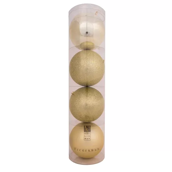 Vickerman 10 in. Champagne Ball Christmas Ornament