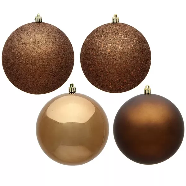 Vickerman 3 in. Mocha Ball 4-Finish Asst Christmas Ornament