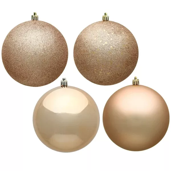 Vickerman 6 in. Cafe Latte Ball 4-Finish Asst Christmas Ornament