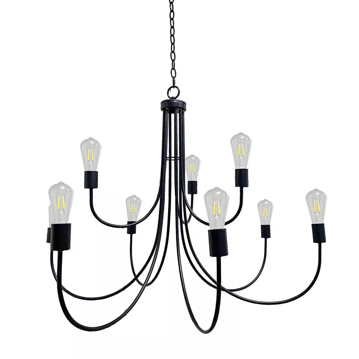 Zyrelon 9-Light Black Chandelier